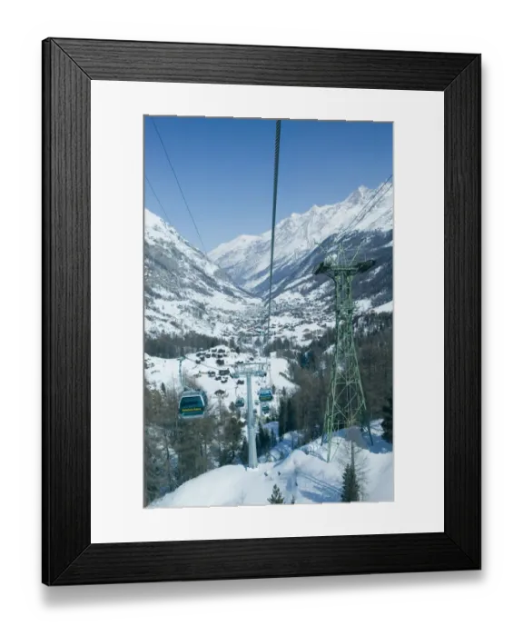 Framed Print : SWITZERLAND-Wallis / Valais-ZERMATT: Furi (el. 1864 meters) / Winter Cable Car to Zermatt Framed Print : SWITZERLAND-Wallis / Valais-ZERMATT: Furi (el. 1864 meters) / Winter Cable Car to Zermatt