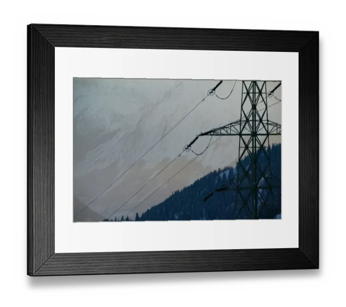 Framed Print : SWITZERLAND-Wallis / Valais-VERBIER: Ski Resort / Winter Power Lines Framed Print : SWITZERLAND-Wallis / Valais-VERBIER: Ski Resort / Winter Power Lines