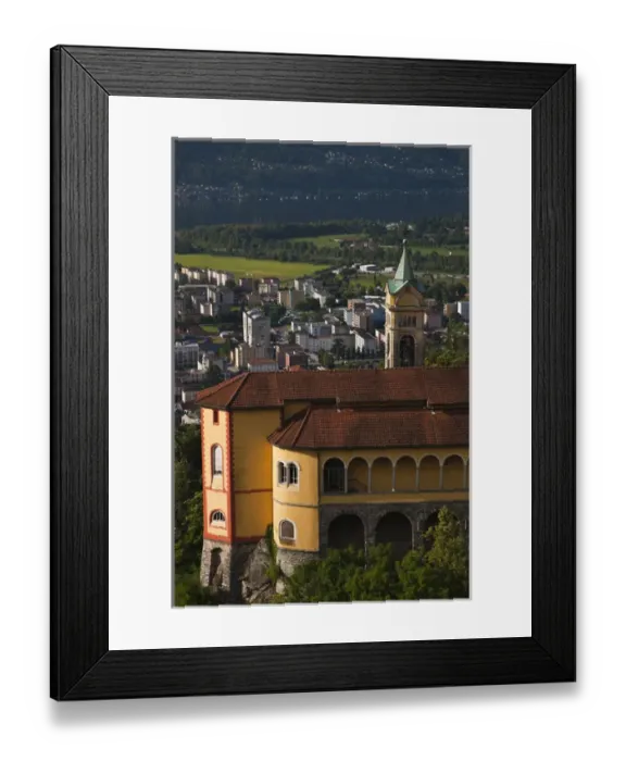 Framed Print : SWITZERLAND, Ticino Canton, Locarno. Madonna del Sasso church, morning Framed Print : SWITZERLAND, Ticino Canton, Locarno. Madonna del Sasso church, morning