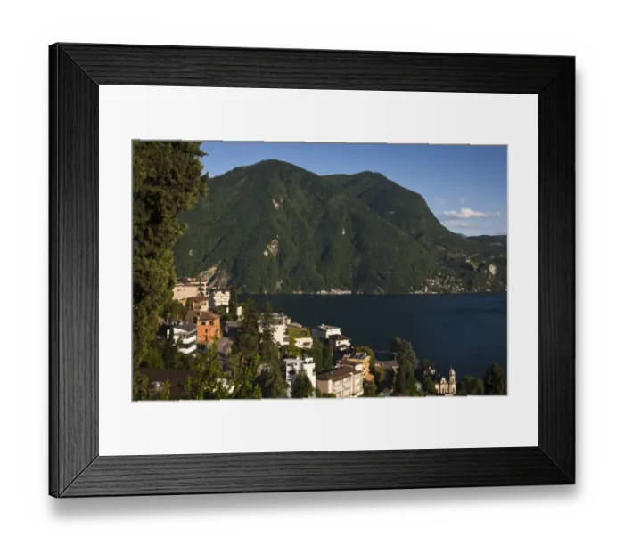 Framed Print : SWITZERLAND, Ticino Canton, Lugano. View from Parco San Michele Framed Print : SWITZERLAND, Ticino Canton, Lugano. View from Parco San Michele