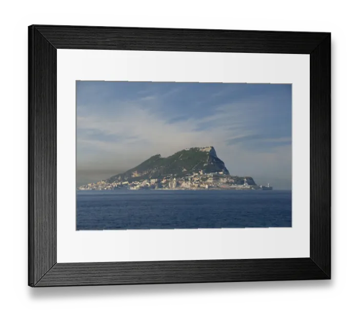 Framed Print : United Kingdom, Iberian Peninsula, Rock of Gibraltar (aka Jabal al Tariq). Monolithic