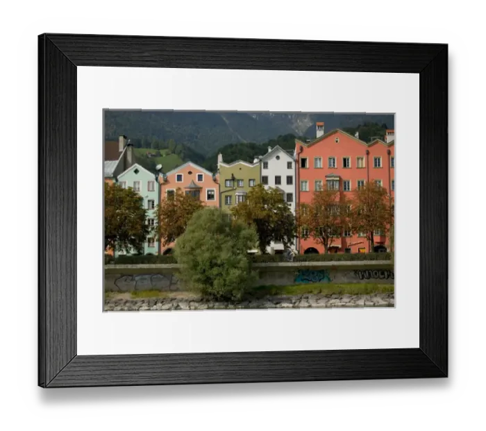 Framed Print : Apartment houses, Innsbruck, Tirol, Austria Framed Print : Apartment houses, Innsbruck, Tirol, Austria
