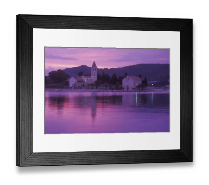 Framed Print : The sun sets behind the Franciscan Monastery on Prirovo Peninsula. Vis Harbor, Vis Island Framed Print : The sun sets behind the Franciscan Monastery on Prirovo Peninsula. Vis Harbor, Vis Island
