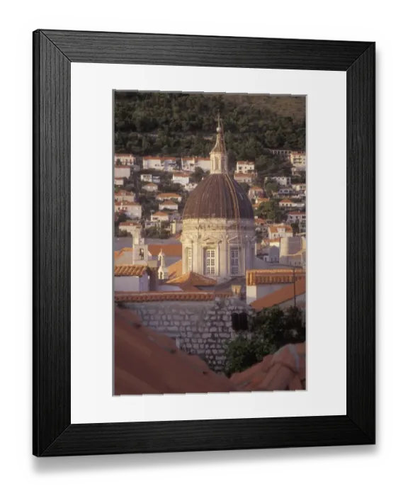 Framed Print : A small ladder reaches all the way to the top of the dome at the Cathedral of Framed Print : A small ladder reaches all the way to the top of the dome at the Cathedral of