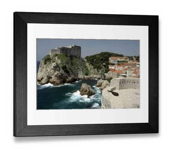 Framed Print : Europe, Croatia. Medieval walled city of Dubrovnik