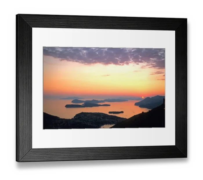 Framed Print : Dalmatian Coast, Dubrovnik, Croatia sunset Framed Print : Dalmatian Coast, Dubrovnik, Croatia sunset