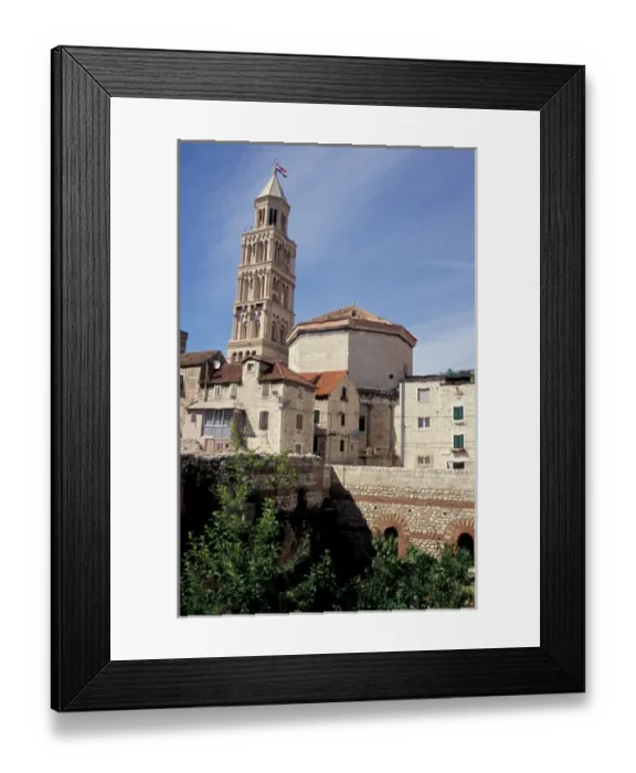 Framed Print : Europe, Croatia, Split, Diocletians Palace. Campanile of the cathedral in Framed Print : Europe, Croatia, Split, Diocletians Palace. Campanile of the cathedral in