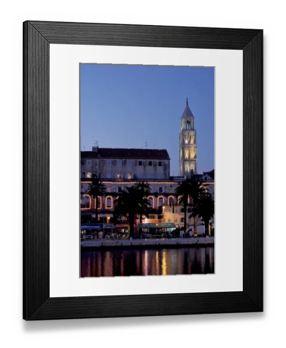 Framed Print : Europe, Croatia, Dalmatia, Split. Riva at twilight Framed Print : Europe, Croatia, Dalmatia, Split. Riva at twilight