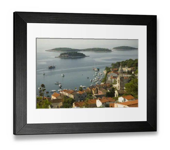 Framed Print : Europe, Croatia, Dalmatia, Hvar Island, Hvar town. View of town, Adriatic Sea Framed Print : Europe, Croatia, Dalmatia, Hvar Island, Hvar town. View of town, Adriatic Sea