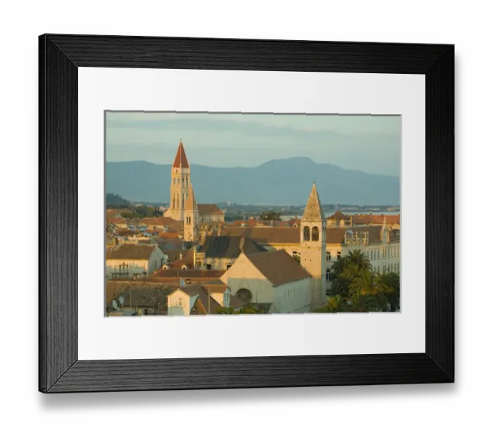 Framed Print : Europe, Croatia, Dalmatia, Trogir, a UNESCO World Heritage site. Red tile roofs Framed Print : Europe, Croatia, Dalmatia, Trogir, a UNESCO World Heritage site. Red tile roofs