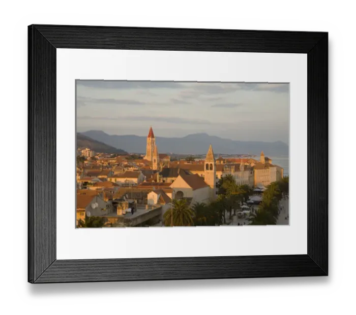 Framed Print : Europe, Croatia, Dalmatia, Trogir, a UNESCO World Heritage site. Red tile roofs Framed Print : Europe, Croatia, Dalmatia, Trogir, a UNESCO World Heritage site. Red tile roofs