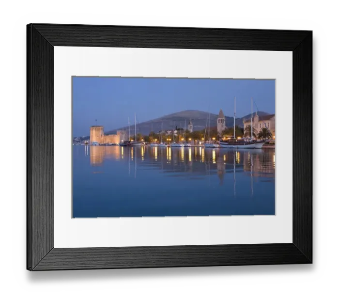 Framed Print : Europe, Croatia, Dalmatia, Trogir, a UNESCO World Heritage site. Boats, historic stone buildings Framed Print : Europe, Croatia, Dalmatia, Trogir, a UNESCO World Heritage site. Boats, historic stone buildings