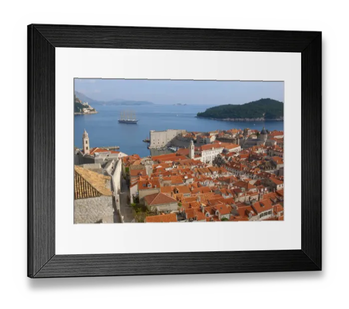 Framed Print : 05. Croatia, Dubrovnik, view of Old Town from city wall Framed Print : 05. Croatia, Dubrovnik, view of Old Town from city wall