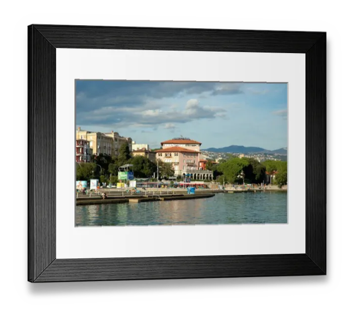 Framed Print : 05. Croatia, Opatija, sea view of public beach Framed Print : 05. Croatia, Opatija, sea view of public beach