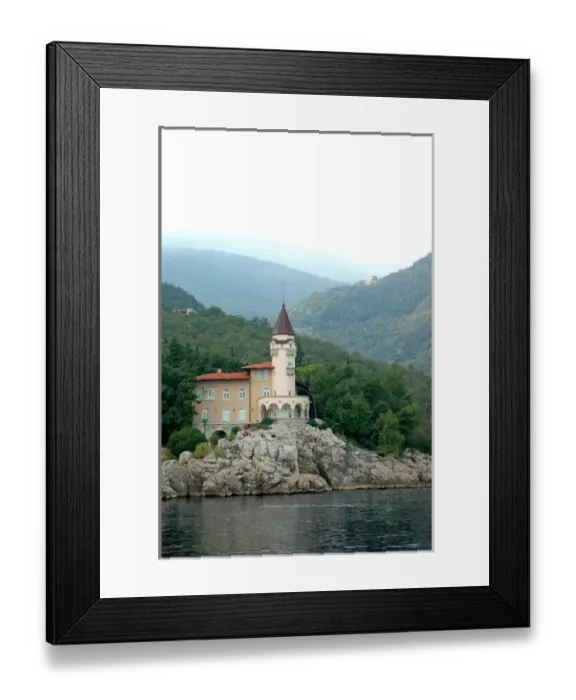 Framed Print : 05. Croatia, Medveja, sea view of private villa (Editorial Usage Only) Framed Print : 05. Croatia, Medveja, sea view of private villa (Editorial Usage Only)