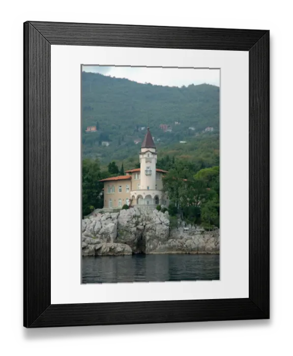 Framed Print : 05. Croatia, Medveja, sea view of private villa (Editorial Usage Only) Framed Print : 05. Croatia, Medveja, sea view of private villa (Editorial Usage Only)