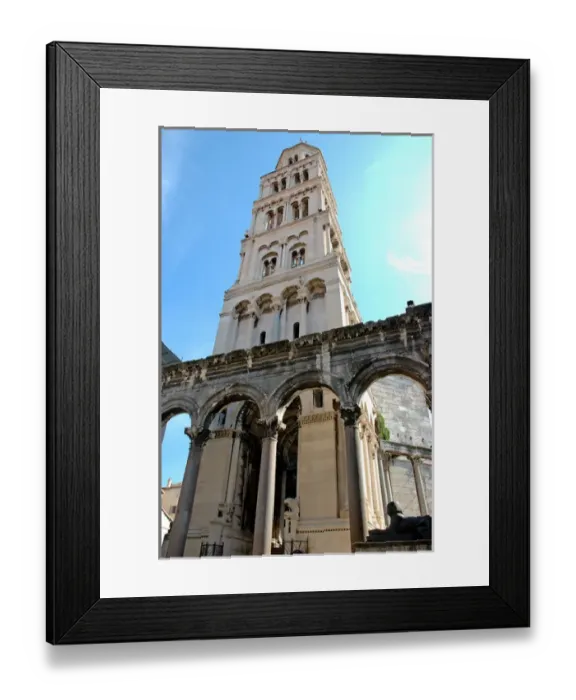 Framed Print : 05. Croatia, Split, St. Dominius cathedral belfry