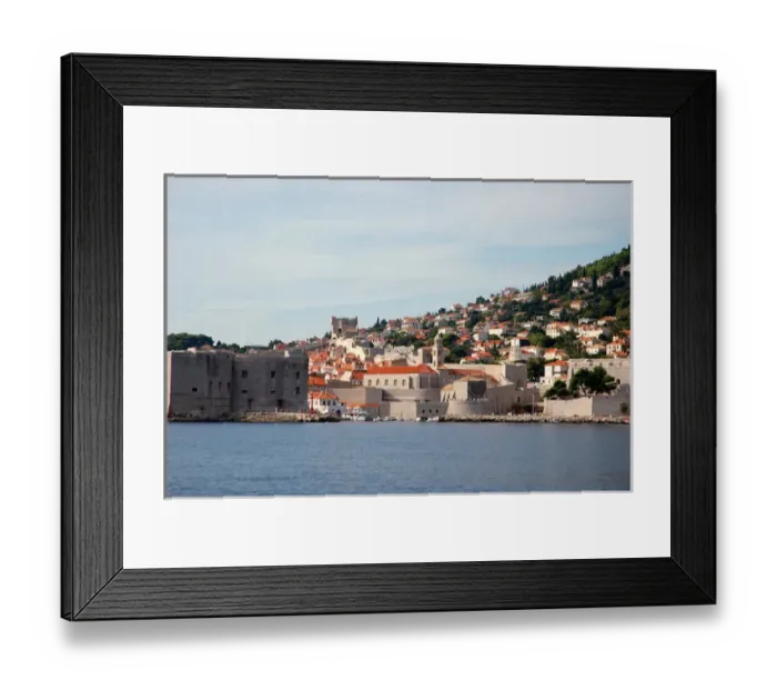 Framed Print : 05. Croatia, Dubrovnik, harbor view of Old Town