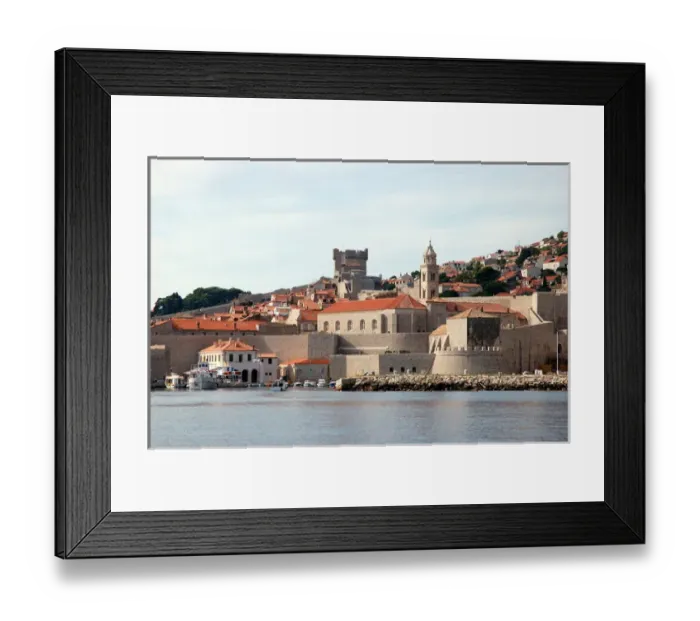 Framed Print : 05. Croatia, Dubrovnik, harbor view of Old Town Framed Print : 05. Croatia, Dubrovnik, harbor view of Old Town