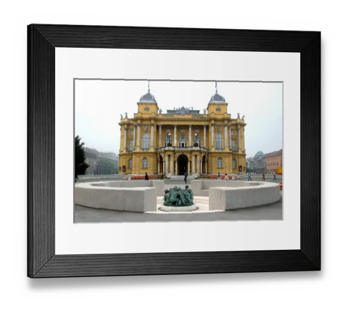 Framed Print : 05. Croatia, Zagreb, Croatian National Theatre and The Well of Life Framed Print : 05. Croatia, Zagreb, Croatian National Theatre and The Well of Life
