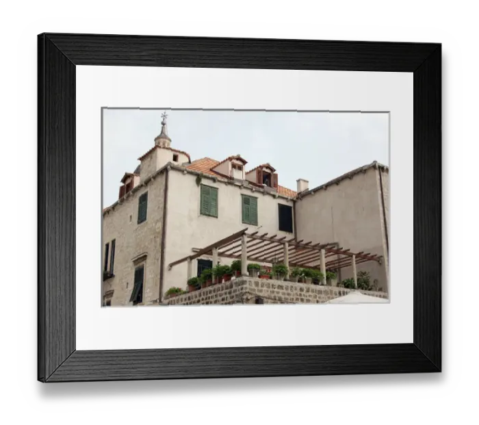 Framed Print : Croatia, Dubrovnik, Typical Croatian architechture