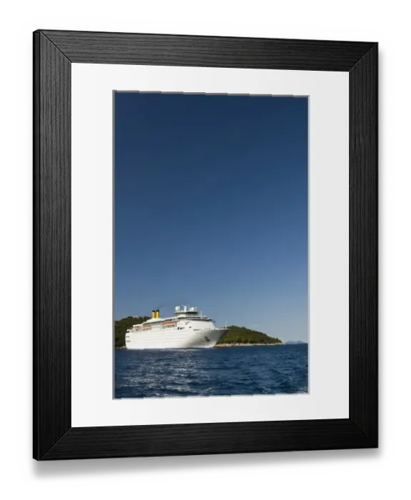 Framed Print : Costa cruise line, Coata Classica cruiseship in port. Near Stari Grad (Old Town) and Old Port Framed Print : Costa cruise line, Coata Classica cruiseship in port. Near Stari Grad (Old Town) and Old Port