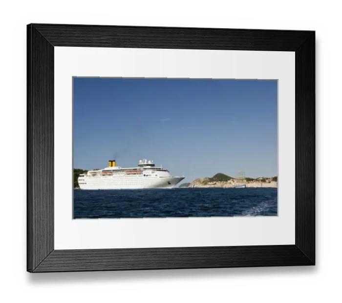 Framed Print : Costa cruise line, Coata Classica ship and other tall ships in port. Near Stari Grad Framed Print : Costa cruise line, Coata Classica ship and other tall ships in port. Near Stari Grad