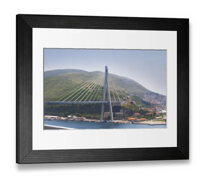Framed Print : The new Dubrovnik Franjo Tudman Franja Tudmana suspension bridge at the entrance Framed Print : The new Dubrovnik Franjo Tudman Franja Tudmana suspension bridge at the entrance