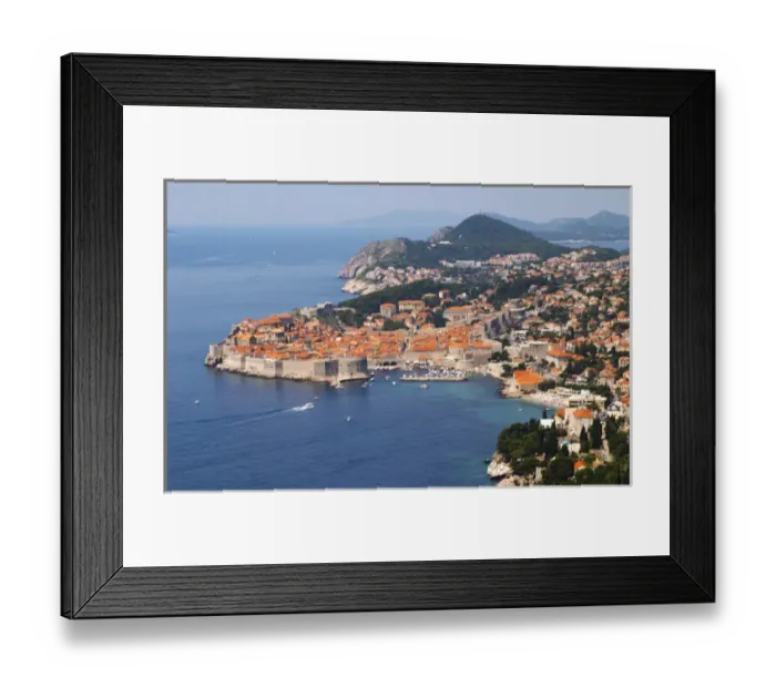 Framed Print : An aerial view over the Old Town and harbour Dubrovnik, old city. Dalmatian Coast Framed Print : An aerial view over the Old Town and harbour Dubrovnik, old city. Dalmatian Coast