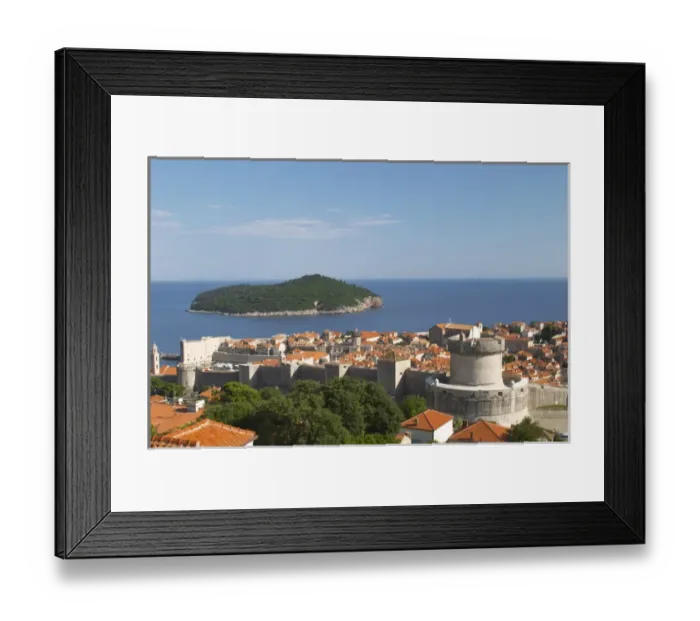 Framed Print : Lokrum island in the background, Minceta Tower Dubrovnik, old city. Dalmatian Coast Framed Print : Lokrum island in the background, Minceta Tower Dubrovnik, old city. Dalmatian Coast
