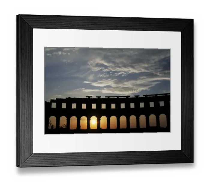 Framed Print : CROATIA. Roman Amphitheater. Built in the first century A. D. Declared a World Heritage