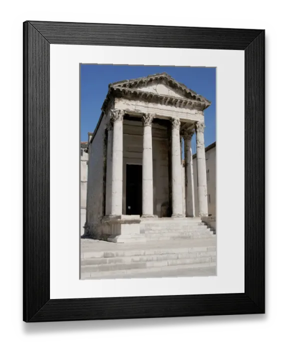 Framed Print : ROMAN ART. CROATIA. Temple of Augustus, dedicated to the goddess Roma and the emperor Augustus Framed Print : ROMAN ART. CROATIA. Temple of Augustus, dedicated to the goddess Roma and the emperor Augustus