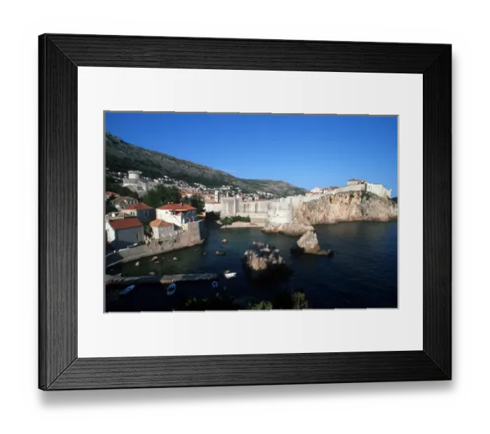 Framed Print : Croatias Dalmation coast on the Adriatic Sea has long been a popular tourist Framed Print : Croatias Dalmation coast on the Adriatic Sea has long been a popular tourist