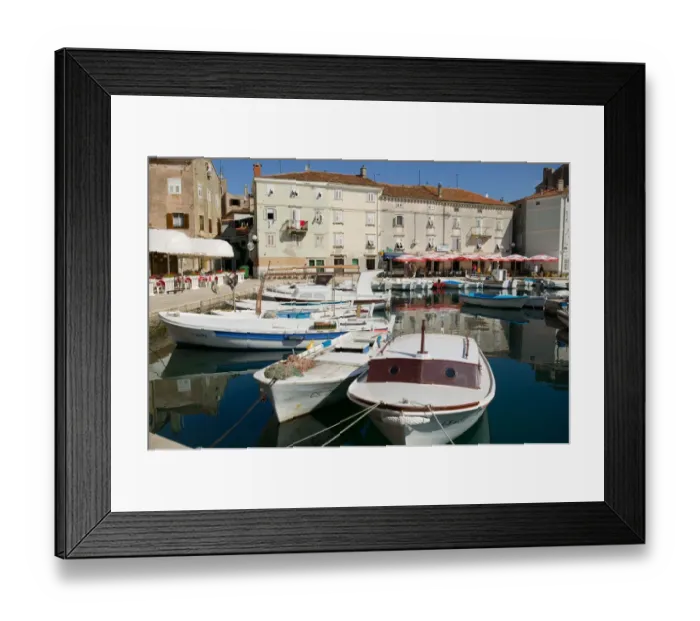 Framed Print : cres harbour, croatia, eastern europe. balkan, europe Framed Print : cres harbour, croatia, eastern europe. balkan, europe