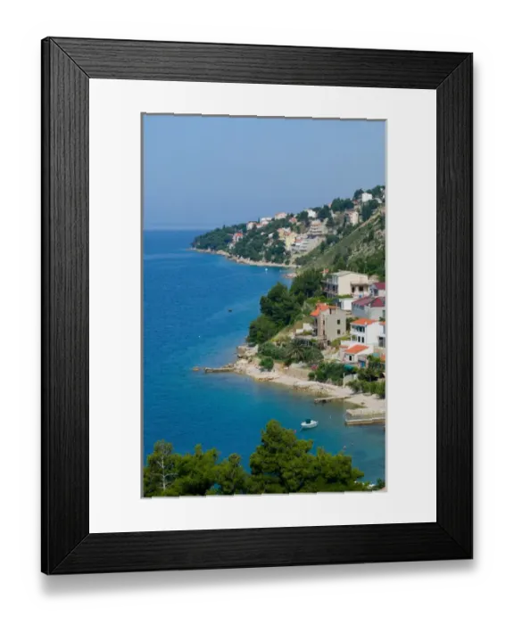 Framed Print : view of coastline, dalmatia, croatia, eastern europe. balkan, europe Framed Print : view of coastline, dalmatia, croatia, eastern europe. balkan, europe