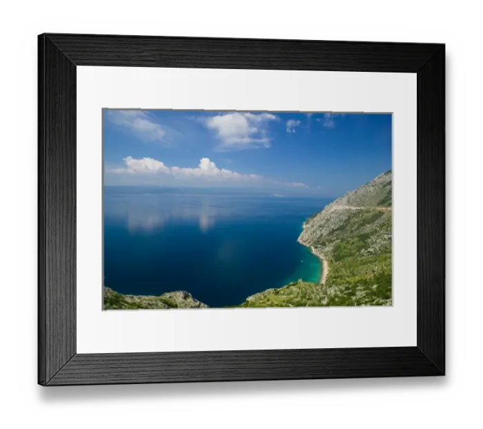 Framed Print : view of coastline, dalmatia, croatia, eastern europe. balkan, europe Framed Print : view of coastline, dalmatia, croatia, eastern europe. balkan, europe