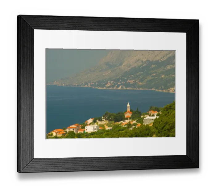 Framed Print : view of coastline, dalmatia, croatia, eastern europe. balkan, europe Framed Print : view of coastline, dalmatia, croatia, eastern europe. balkan, europe