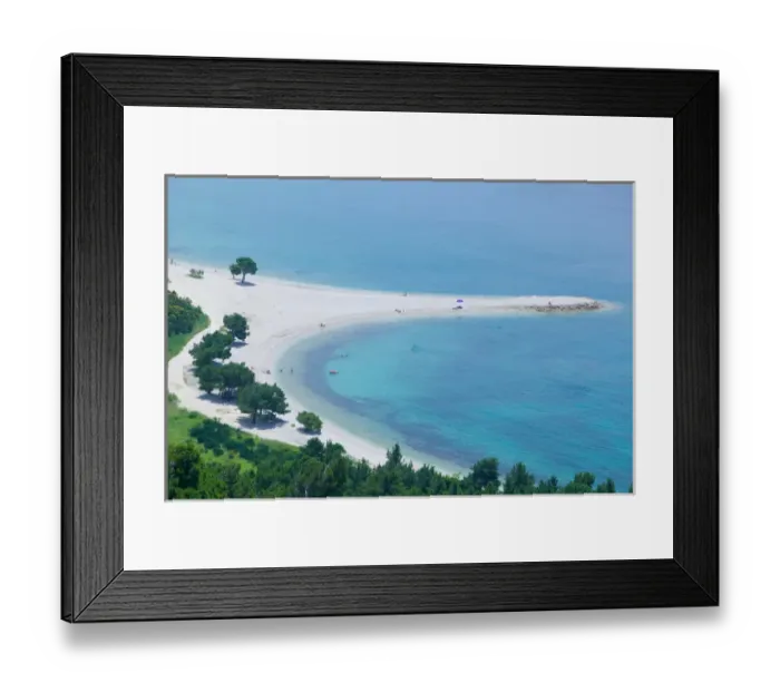 Framed Print : view of coast, dalmatia, croatia, eastern europe. balkan, europe