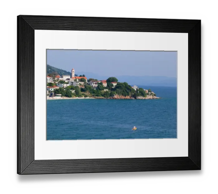 Framed Print : coastal town, dalmatia, croatia, eastern europe. balkan, europe