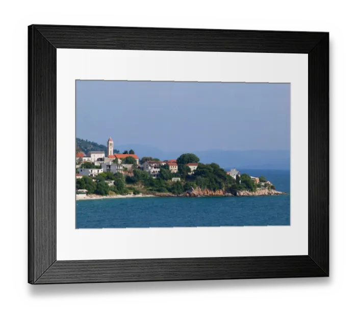 Framed Print : coastal town, dalmatia, croatia, eastern europe. balkan, europe