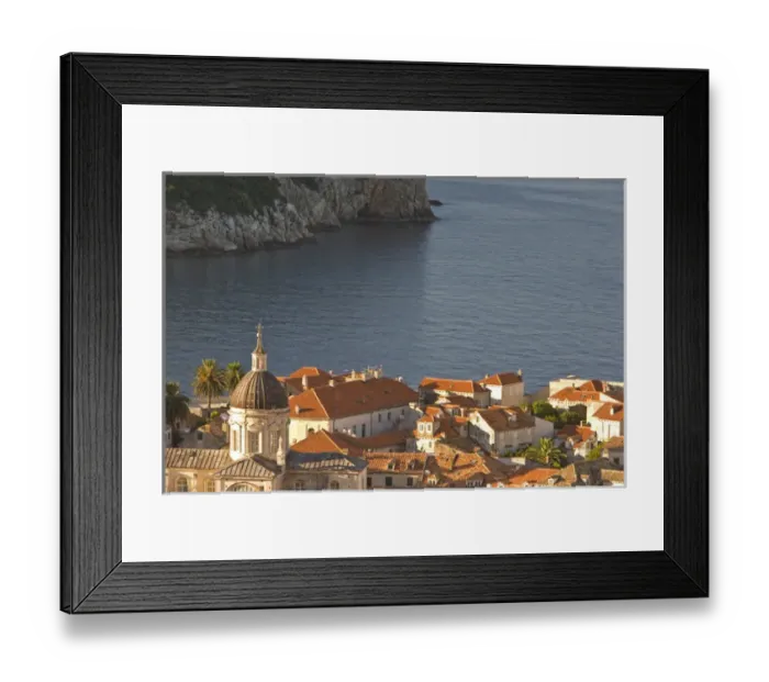 Framed Print : Walled City of Dubrovnik, Southeastern Tip of Croatia, Dalmation Coast, Adriatic Sea