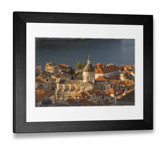 Framed Print : Walled City of Dubrovnik, Southeastern Tip of Croatia, Dalmation Coast, Adriatic Sea