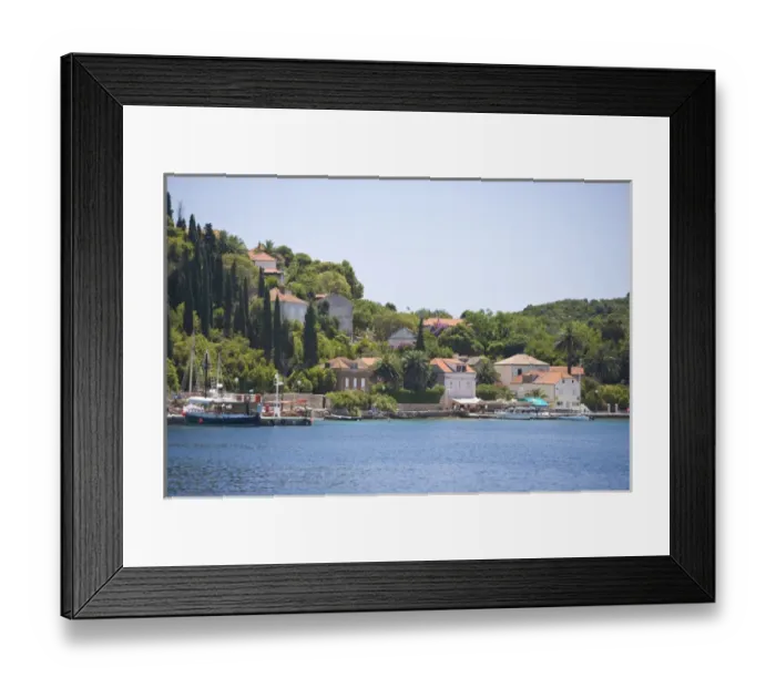 Framed Print : Views around Kolocep Island, Boat tour of Elaphite Islands from Dubrovnik, Southeastern