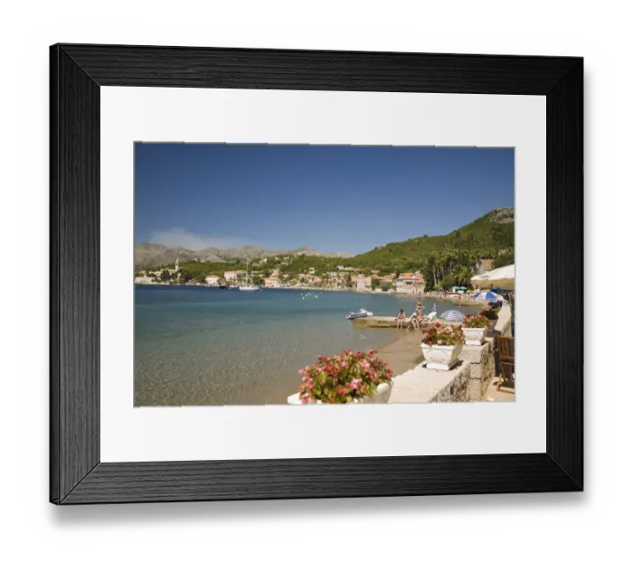 Framed Print : Lopud Island, Boat tour of Elaphite Islands from Dubrovnik, Southeastern Tip of Croatia