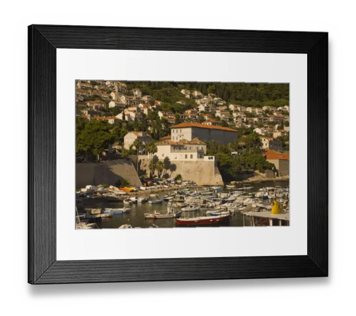Framed Print : CROATIA, Dubrovnik. View from Old City Walls Walk Framed Print : CROATIA, Dubrovnik. View from Old City Walls Walk