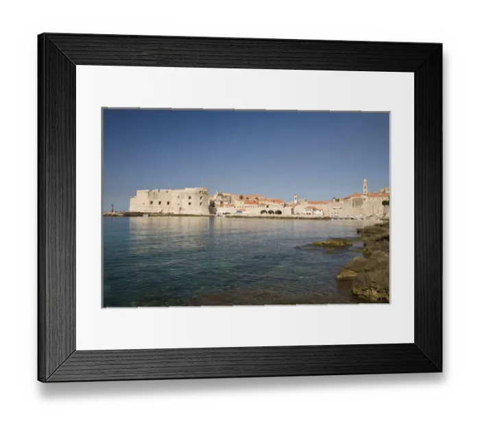 Framed Print : CROATIA, Dubrovnik. View of the city walls Framed Print : CROATIA, Dubrovnik. View of the city walls