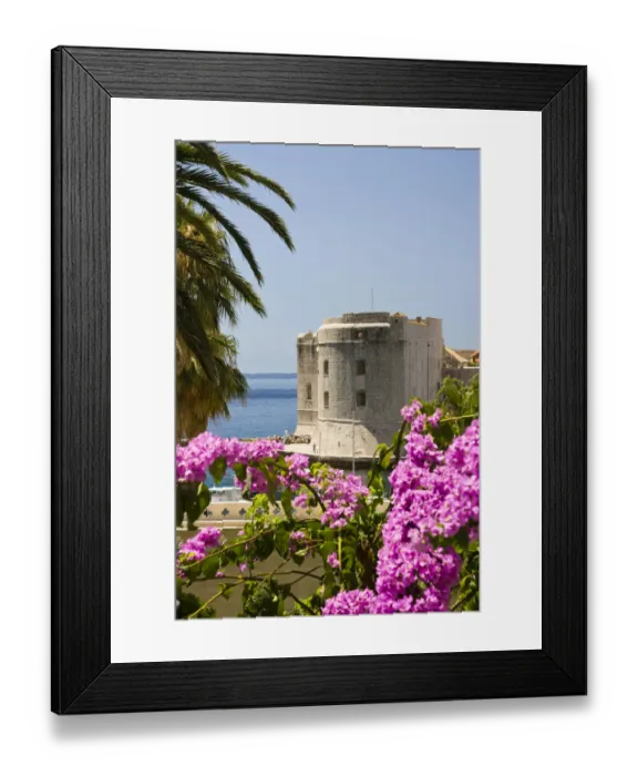 Framed Print : Walled City of Dubrovnik, Southeastern Tip of Croatia, Dalmation Coast, Adriatic Sea