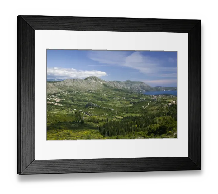 Framed Print : CROATIA, Bosnian Frontier at BRGAT. Mountain Frontier with Bosnia and BRGAT village Framed Print : CROATIA, Bosnian Frontier at BRGAT. Mountain Frontier with Bosnia and BRGAT village