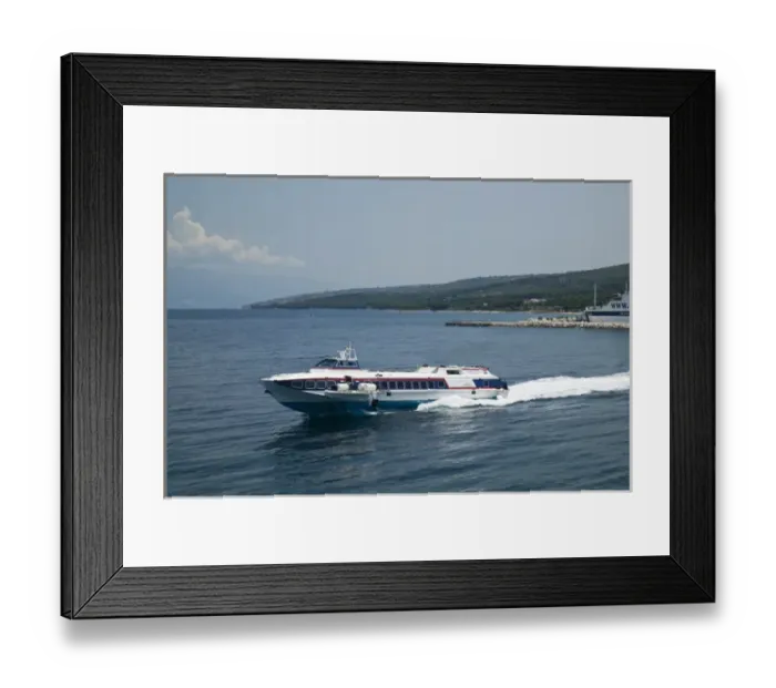 Framed Print : CROATIA, Central Dalmatia, BRAC ISLAND, SUPETAR. BRAC-SPLIT hydrofoil Island Ferry Framed Print : CROATIA, Central Dalmatia, BRAC ISLAND, SUPETAR. BRAC-SPLIT hydrofoil Island Ferry
