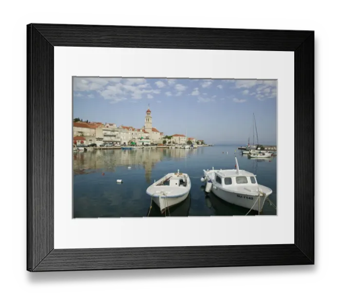 Framed Print : CROATIA, Central Dalmatia, BRAC ISLAND, SUTIVAN. Town and Harbor View / Morning Framed Print : CROATIA, Central Dalmatia, BRAC ISLAND, SUTIVAN. Town and Harbor View / Morning